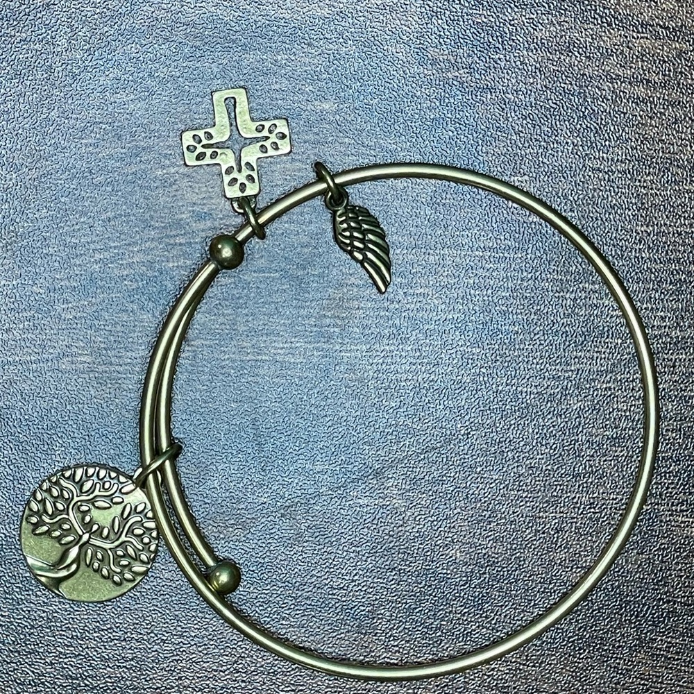 3 Charm Bangle Bracelet